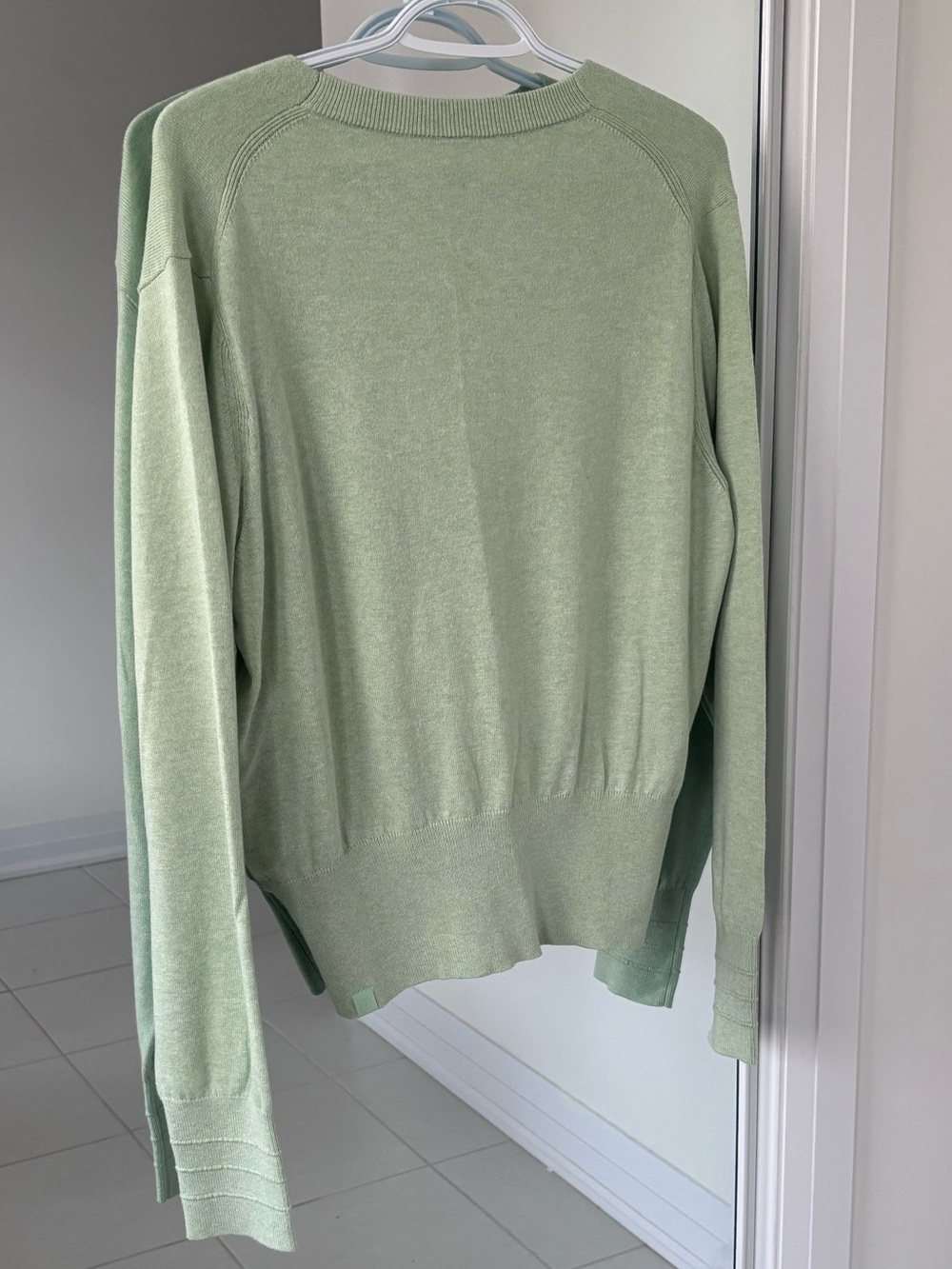 Lululemon Crossover Ribbed Waist Sweater in Heathered Creamy Mint - Picture 2 of 6